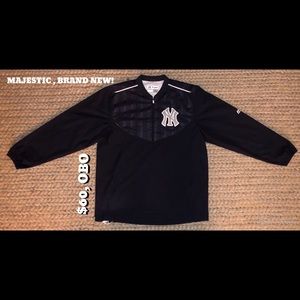 MAJESTIC NY YANKEES Half-Zip Windbreaker